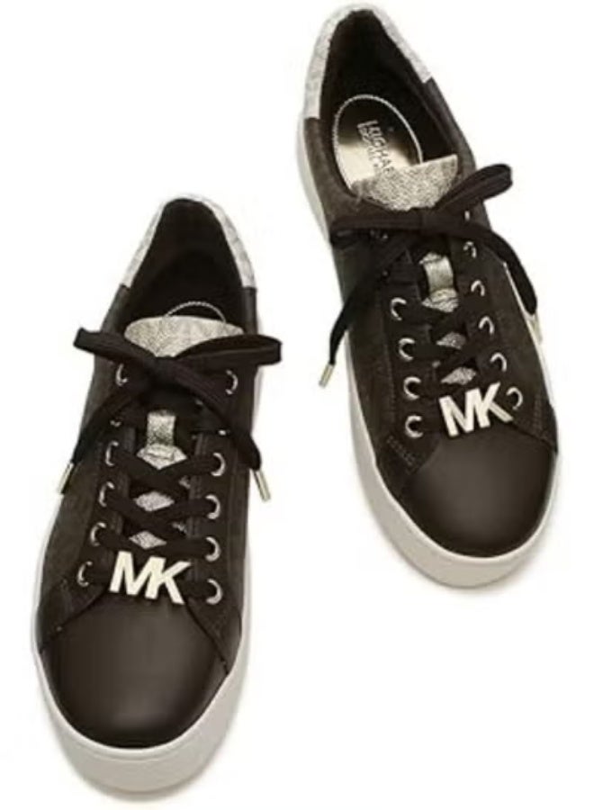 Michael Kors Women’s Sneakers – Poppy Brown, Color-Block Logo, Size 10 - Image 5