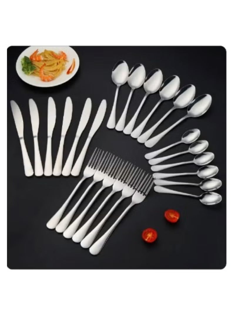 Huitich Stainless Steel Silver Cutlery Set – Elegant Spoon, Knife & Fork Dining Ensemble - Image 3