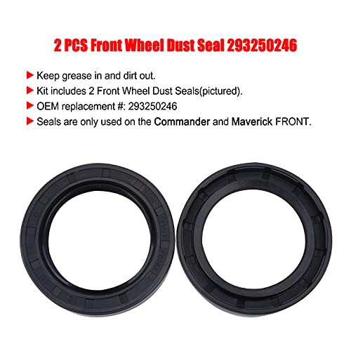 MINSTAR Heavy Duty Wheel Bearing Compatible with Can-Am Defender/Commander/Maverick/Outlander/Renegade Replaces # 293350040, 705400088, 293350118, Front Wheel Shaft Seal (2 Pcs) #293250246 - Image 5