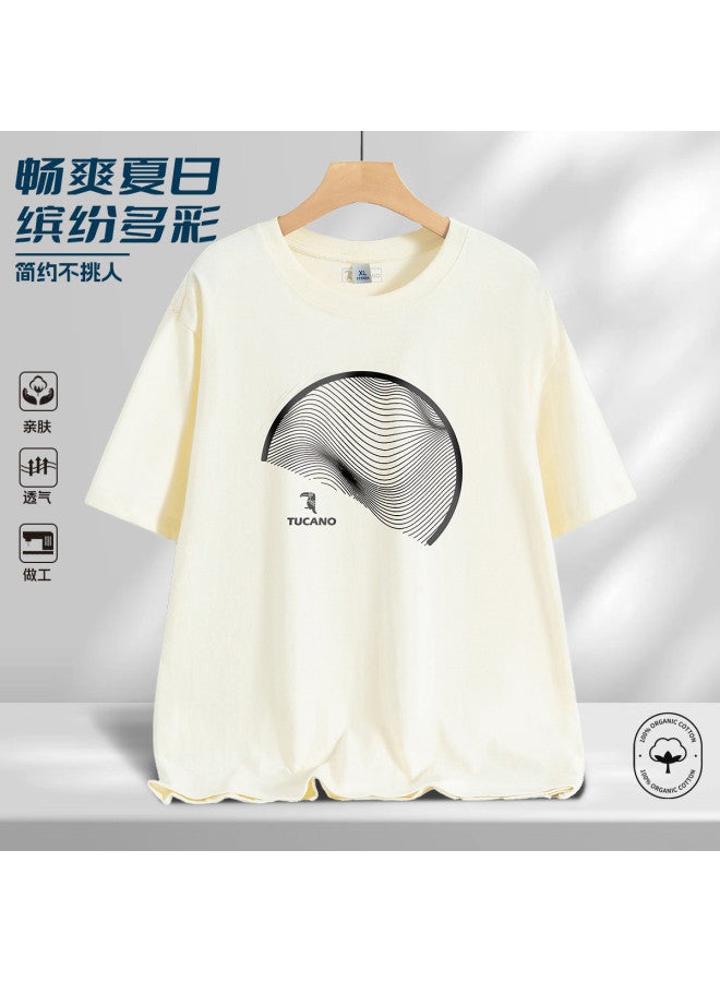 Tucano men's T-shirt - Summer Comfortable Loose Fit Versatile Casual Round Neck Short Sleeve Tee - Image 2