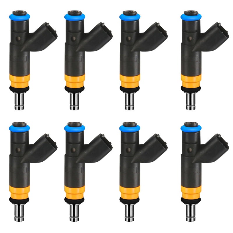 HLBTK FJ732 05037479AA RL037479AA Fuel Injectors 4 Holes Fits for Dodge Challenger Charger Durango Ram 1500 2500 3500 Jeep Commander Grand Cherokee 57L Set of 8 - Image 2