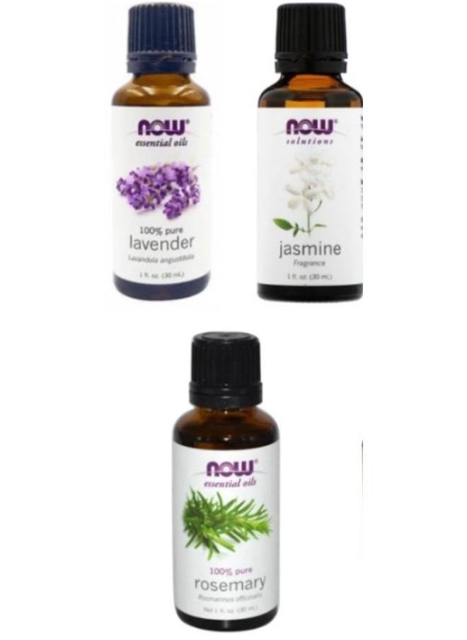now Now set of 3 essential oils (rosemary oil + lavender oil + jasmine essential oil)  - Image 1
