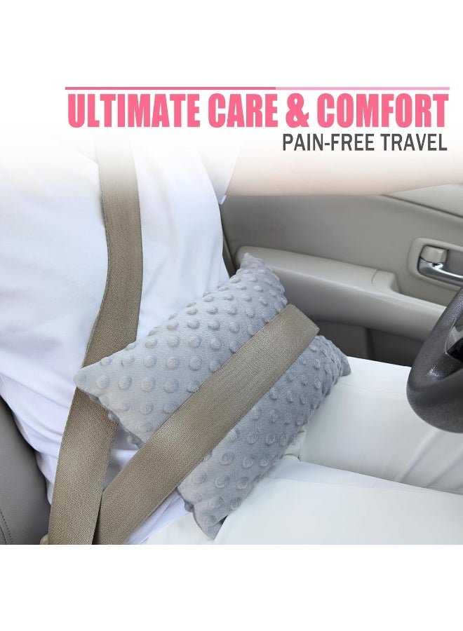 BNRendles Hysterectomy Pillow Pocket Tummy Pillows, Hysterectomy Recovery Gifts, Ice Pack Not Included, Small Portable Abdominal Cushion After Surgery Post C-Section Women Minky Dot Light Gray - Image 5