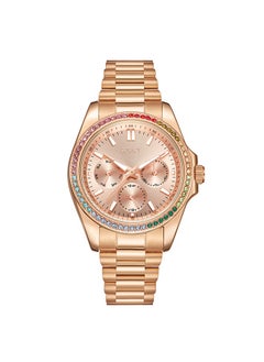 ECSTACY Ecstacy E23615-RBKK Women Multi Function Display Watch & Stainless Steel Strap Rose Gold  - Image 1