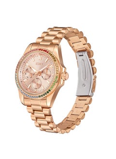 ECSTACY Ecstacy E23615-RBKK Women Multi Function Display Watch & Stainless Steel Strap Rose Gold  - Image 2
