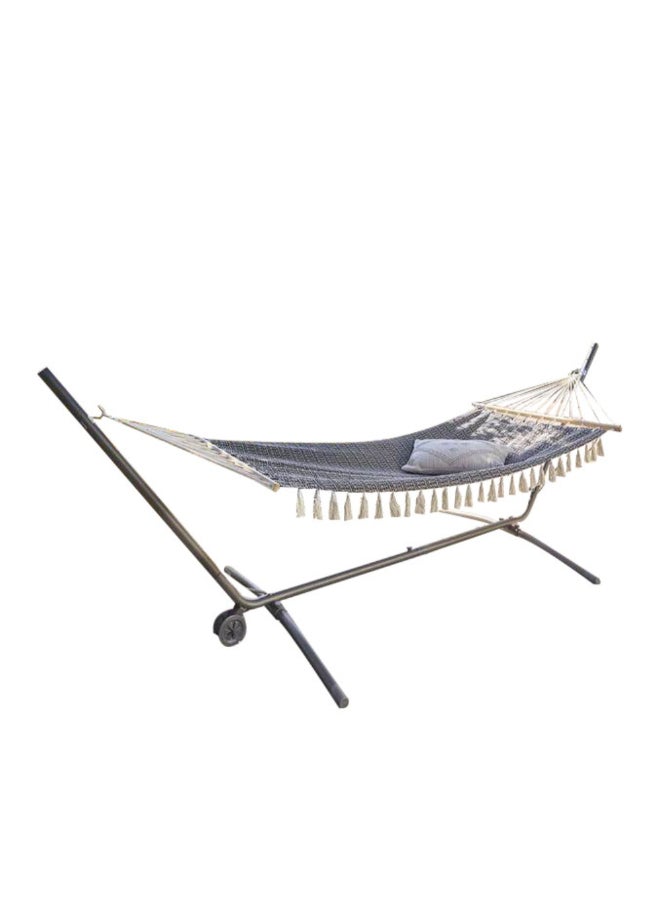 Hesperide Panao Epoxy-Treated Steel Adjustable Hammock Stand Grey 117 x 113 x 317 cm 186648 - Image 1