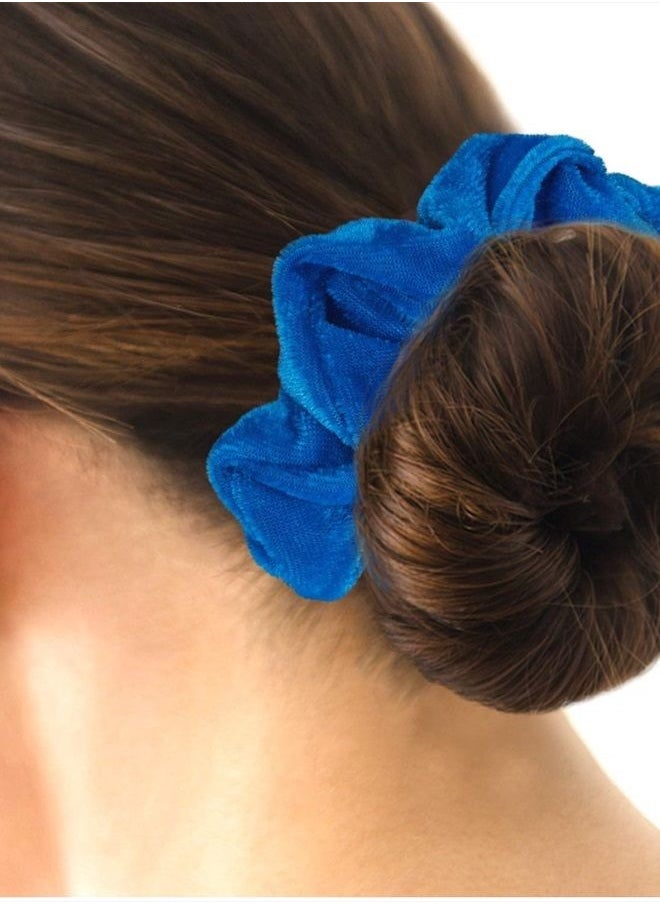 Kenz Laurenz Scrunchies for Hair - 2 Velvet Hair Ties for Women Girls Hair Elastics Ponytail Holder Scrunchy Girl Accessories Elastic Hair Bands Scrunchie Pack (Purple)  - Image 2