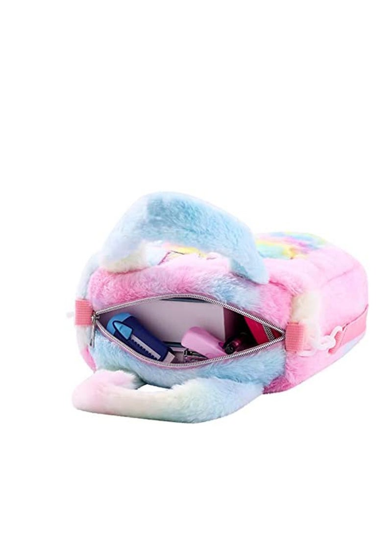 Colorful Unicorn Crossbody Bag for Kids - Plush Toddler Tote with Adjustable Strap, Perfect Birthday Gift for Girls Aged 1-6, Large Capacity - Image 3