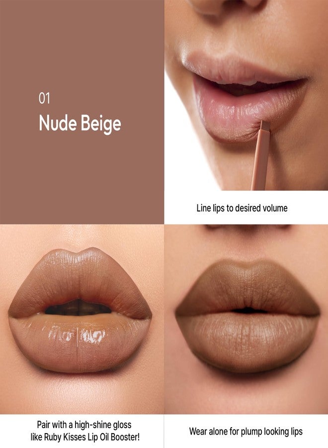 روبي كيسيز محدد شفاه روبي كيسز ذو تأثير تكبير الشفاه، شبه مطفي، مقاوم للتلطخ، غني بالأصباغ، تغطية متوسطة إلى كاملة، طرف دقيق، لون جريء لتكبير الشفاه - Image 3
