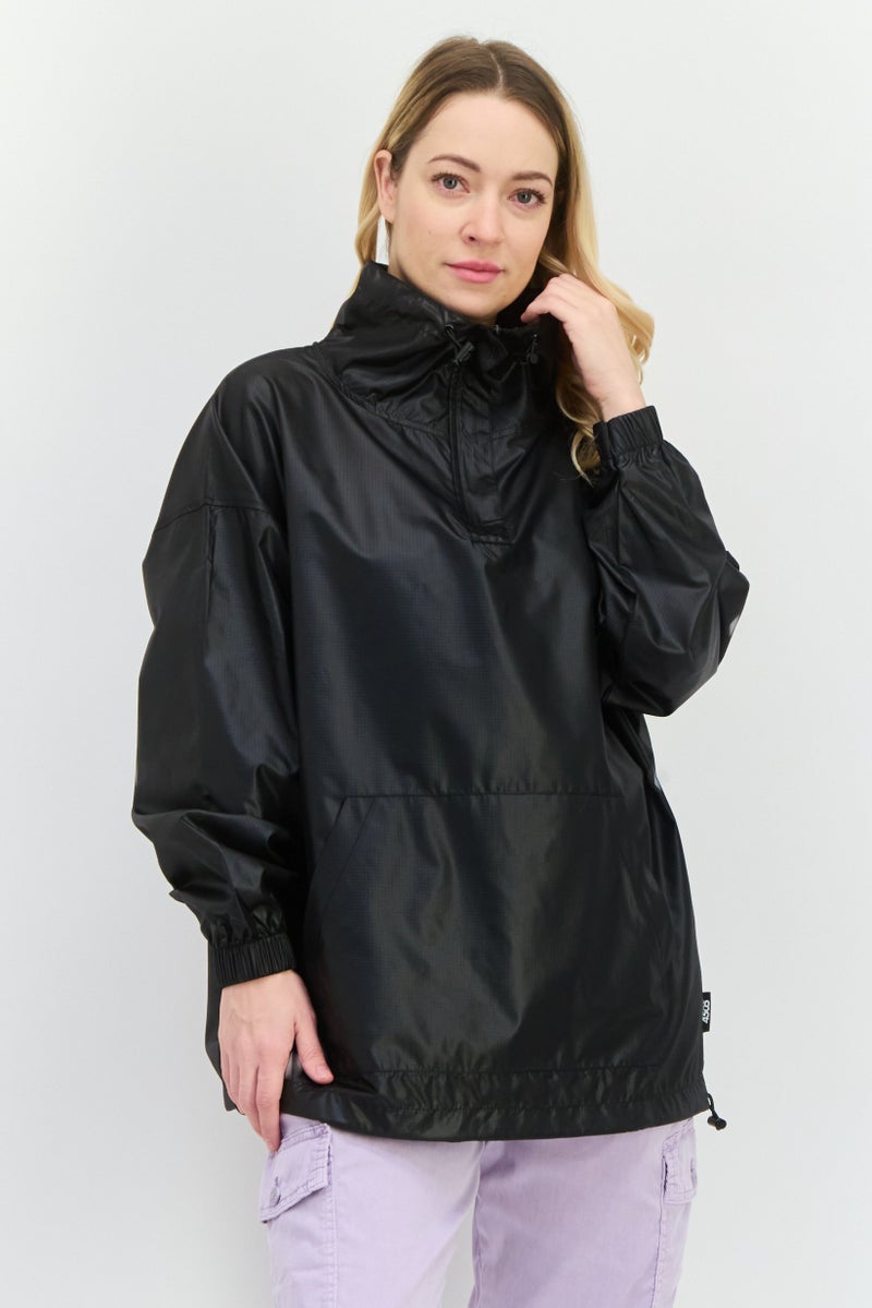 Asos 4505 Women Zip Throught Windbreaker Jacket, Black - Image 1