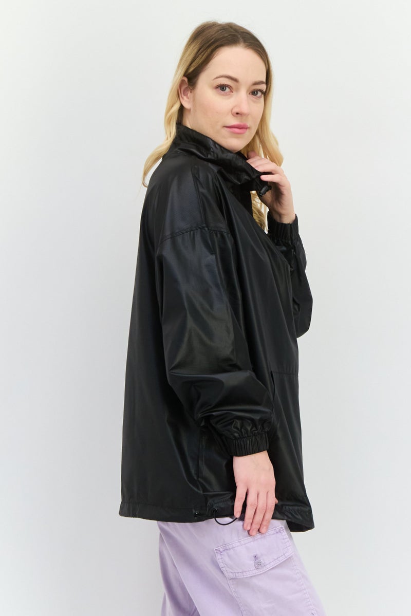 Asos 4505 Women Zip Throught Windbreaker Jacket, Black - Image 2