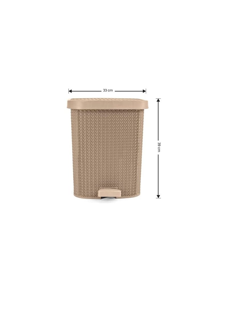 El Helal & Silver Star Palm large trash can, 20 liters, beige 62219996531558  - Image 2