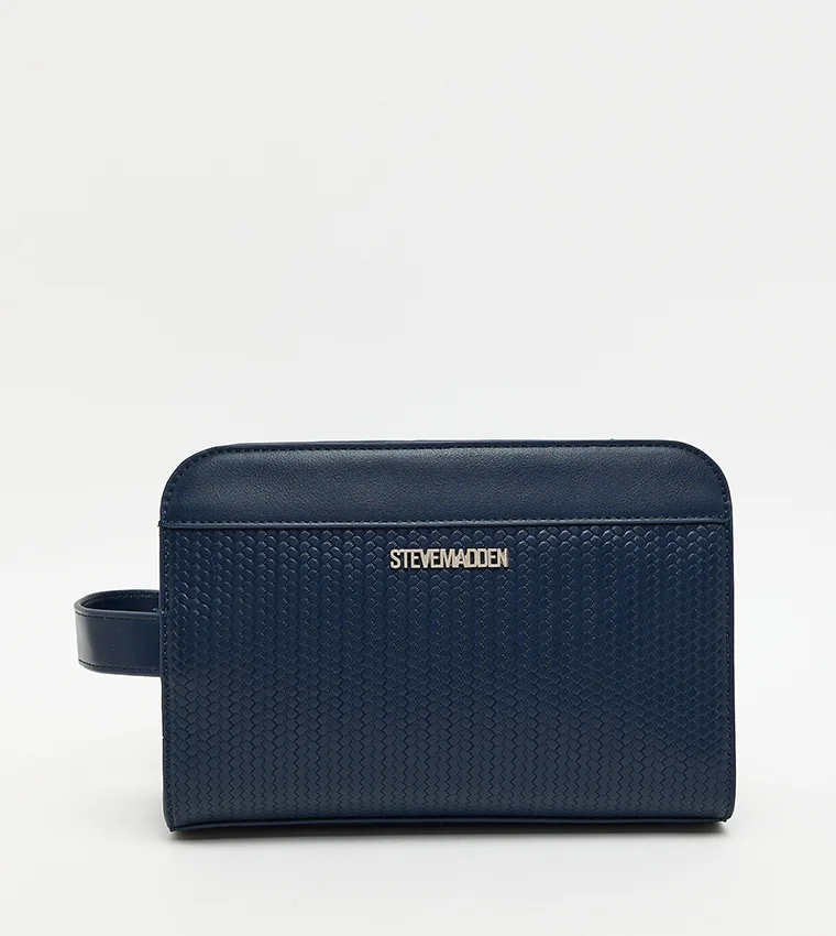 Steve Madden Logo Detail Zippered Cosmetic Pouch