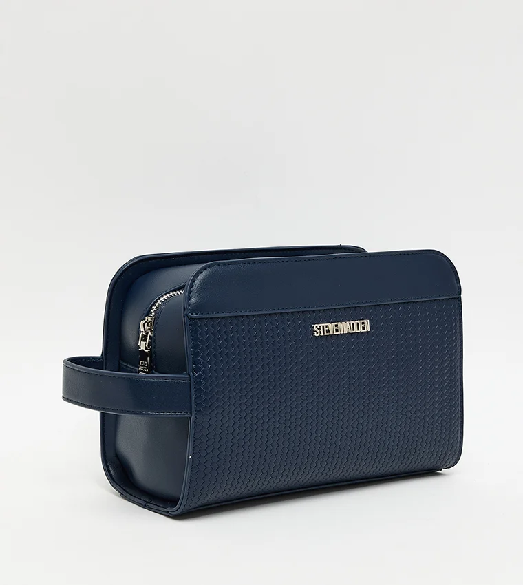Steve Madden Logo Detail Zippered Cosmetic Pouch