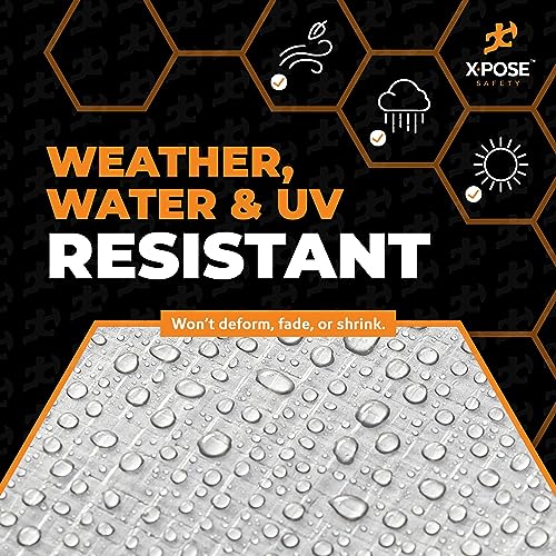 xpose safety Heavy Duty Poly Tarp - 6' x 8' - 10 Mil Thick Waterproof, UV Blocking Protective Cover - Reversible Silver and Black - Laminated Coating - Grommets - by Xpose Safety - Image 4