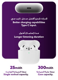Urjwan Earbuds 4th Gen - High-Quality Audio, Clear Microphone, Noise Cancellation, Type-C & Wireless Charging, 2 Bonus Cases  - Image 4