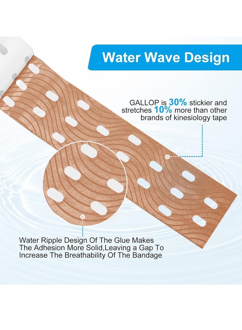 فلاي رود شريط علم الحركة، لفة واحدة من شريط رياضي قطني مسامي بطول 5 أمتار لعلاج آلام الكاحل والركبة والمرفق والكتف، (الجلد) - Image 3