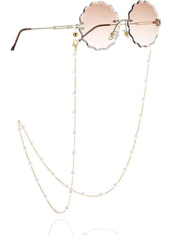 سلاسل نظارات لؤلؤية للنساء، نظارات شمسية ذهبية، حامل حزام أنيق، سلاسل نظارات نسائية - Image 5