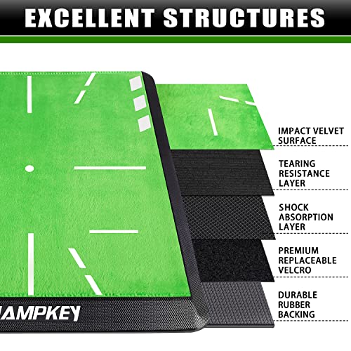 CHAMPKEY Heavy-Duty Golf Hitting Mat - Swing Path Feedback Golf Practice Mat - Ideal for Indoor and Outdoor Training - Image 2