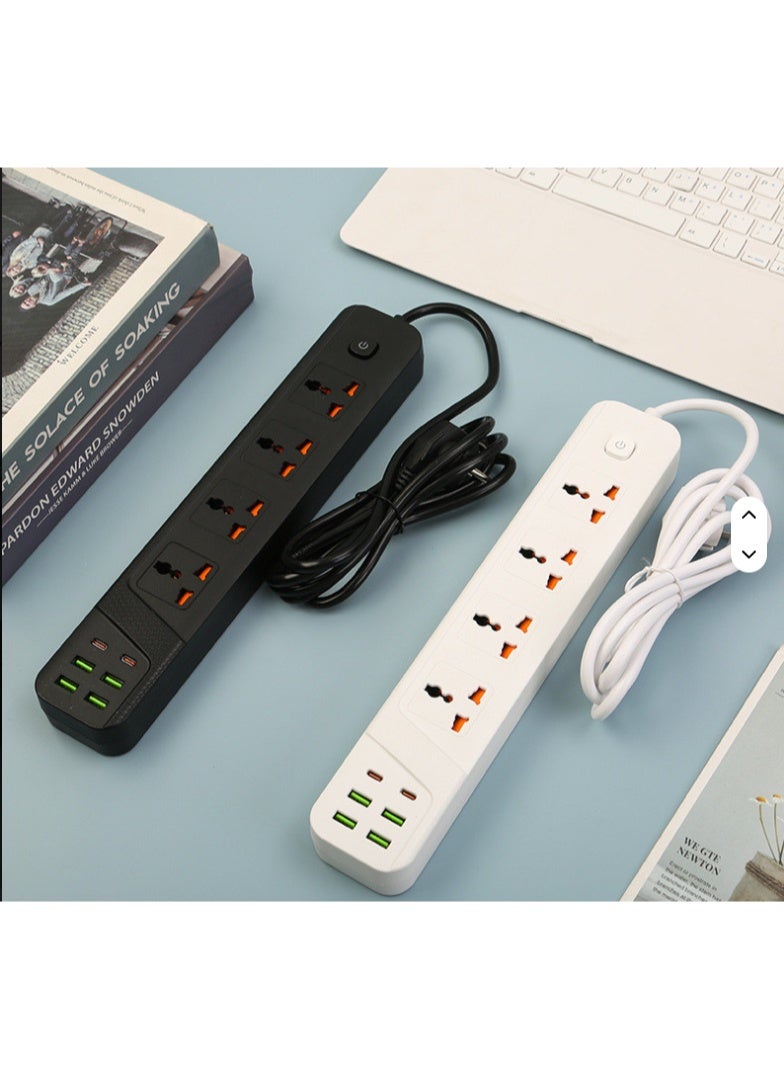 mpBLBERRI MP BLBERRI 3250W Power Extension Socket 3M with USB & Type-C – 4 AC Outlets, 3.4A Fast Charging, Overload Protection Power Strip – BLB-EX851 - Image 3