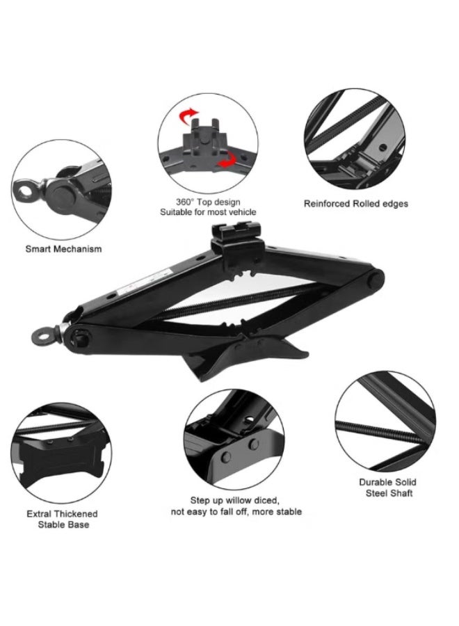 WANGLE 3Ton Scissor Jack for Car 3Ton Lifting Car Tire Jack Heavy Duty Tire Changing Kit for Auto SUV MPV Full Set - Image 3
