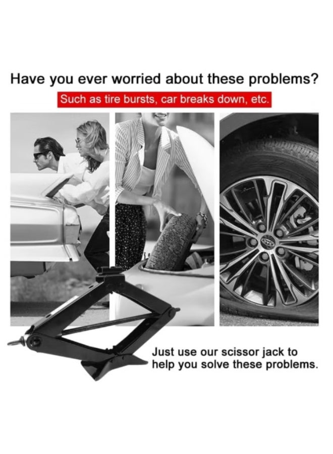 WANGLE 3Ton Scissor Jack for Car 3Ton Lifting Car Tire Jack Heavy Duty Tire Changing Kit for Auto SUV MPV Full Set - Image 4