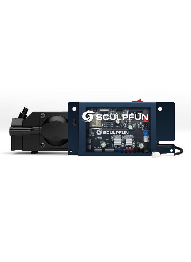 SCULPFUN Automatic Air Assist Kit with 30min/Min Automatic Air Pump Suitable for S9/S10 Laser Engraving Machine Including 32bit Automatic Air Assist Mainboard Easy Installation Kit 12V Version  - Image 1