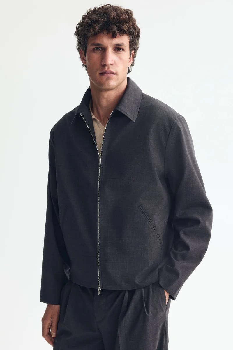 H&M  Collared wool-blend jacket for Men | Best Price UAE