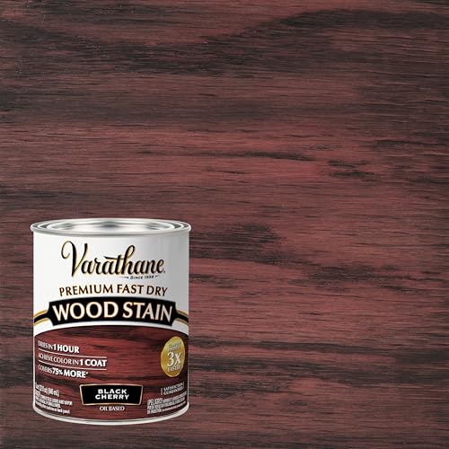 VARATHANE Rust-Oleum Varathane 262009 Premium Fast Dry Wood Stain, Black Cherry, (Quart/946ml) - Image 2