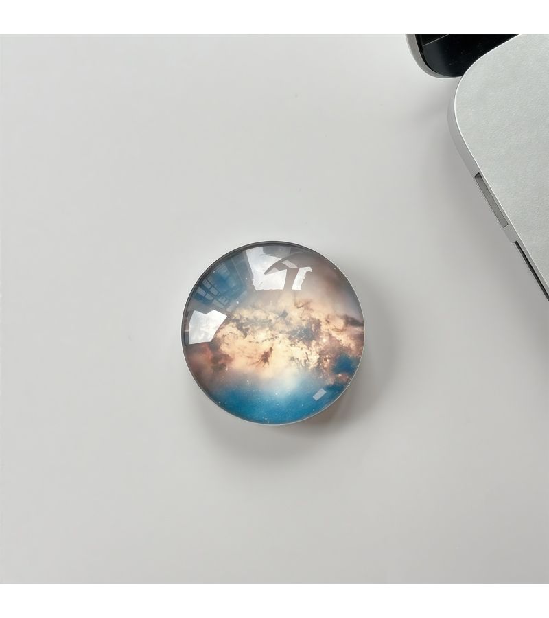 Dark Blue Starry Sky Air Balloon Phone Holder Retractable Desktop Stand Gift - Image 5