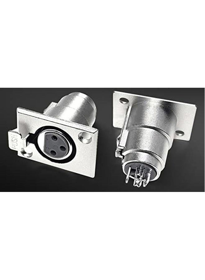 bnafes XLR 3-Pin Female Jack Socket Audio Speaker Panel Mount Connector Adapter for Microphone 6-Pack - Image 5
