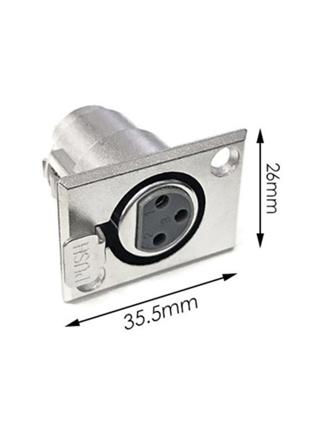 bnafes XLR 3-Pin Female Jack Socket Audio Speaker Panel Mount Connector Adapter for Microphone 6-Pack - Image 3