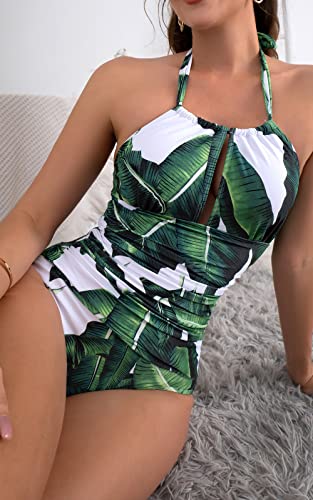 B2prity Women's Slimming One Piece Swimsuits Tummy Control Bathing Suit Halter Swimwear for Big Busted Curvy Woman - Image 5