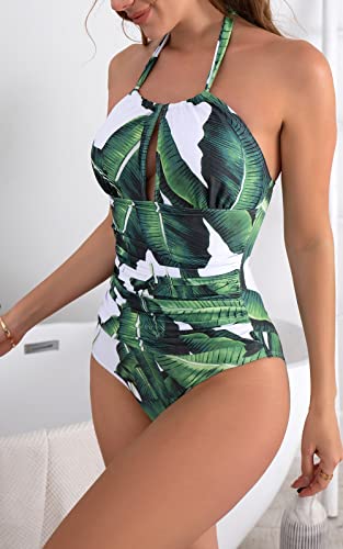 B2prity Women's Slimming One Piece Swimsuits Tummy Control Bathing Suit Halter Swimwear for Big Busted Curvy Woman - Image 4