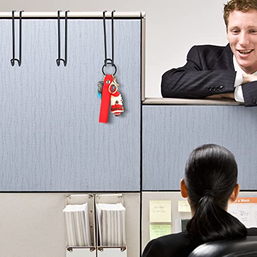 Oudain خطاطيف سلكية لجدول العمل 8 قطع لتعليق المعاطف على لوحة الجدران (أسود) - Image 5