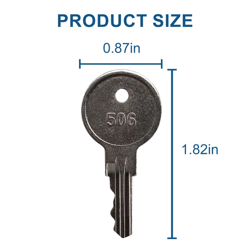 VIDABTE CH506506 Replacement Keys for RV Compartment Lock Truck Tool Box RV Compartment Lock Truck Tool Box KeyCut Keys Code CH506 2 pcs - Image 4