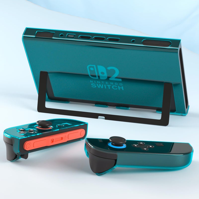 FANPL [Improved Easy Dockable Version] Clear Blue Case for Nintendo Switch 2, FANPL Protective Cover for Switch 2 and JoyCon Controller - Strong and Durable, Not Easy to Fall Off - Image 2