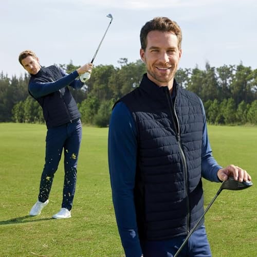 M MAELREG Puffer Vest Men Lightweight Sleeveless Jacket Full Zip Mens Winter Vest Outerwear for Hiking Running Golf - Image 2
