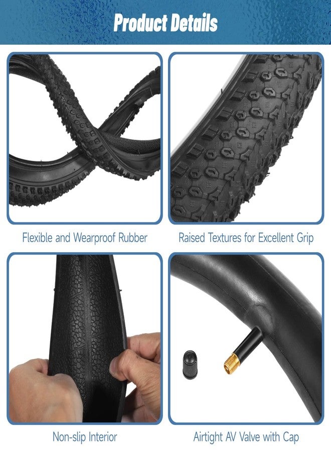 yeesport 16 Inch Bike Tire, 2 Pack 16x2.125 Bike Tires and 16 Inch Bike Tubes with Repair Kit, 16Inch Tire Kids Bike Tires MTB Tires, Shock Absorption MTB Bicycle Tires with AV Valve - Image 4