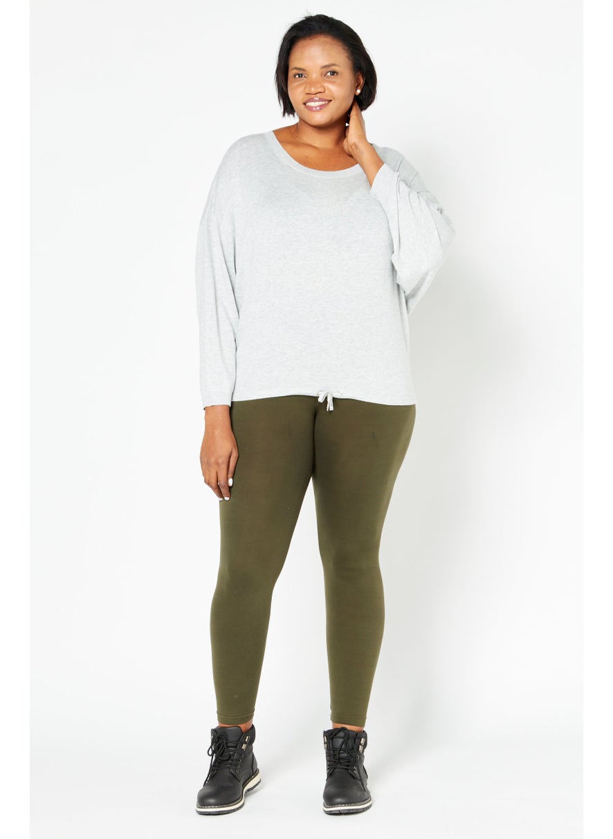 ESPRIT Women Boat Neck Plain Sweater, Grey  - Image 4