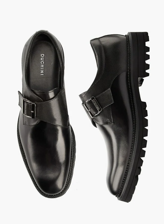 دوتشيني أحذية مونك رجالية سادة بلمسة إبزيم