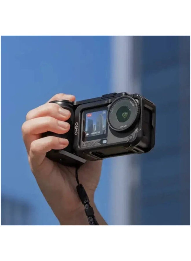 dji Osmo Action 6 Street Photography Grip Accessory Kit, Professional Handheld Cage & Grip for Stable Street Shooting, Black - Image 4