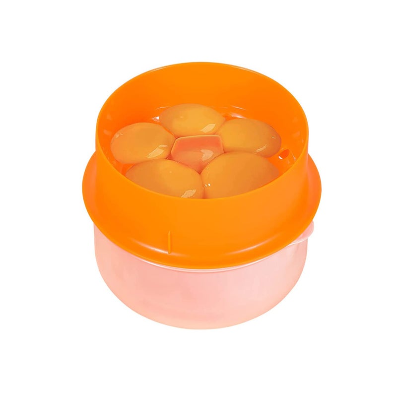 SOLARAE Egg White Separator Eggs Yolk Separators Multi-Eggs White Yolk Filter 5-6 Eggs Divider,Saves Time Chicken Baking Tools,Orange - Image 2
