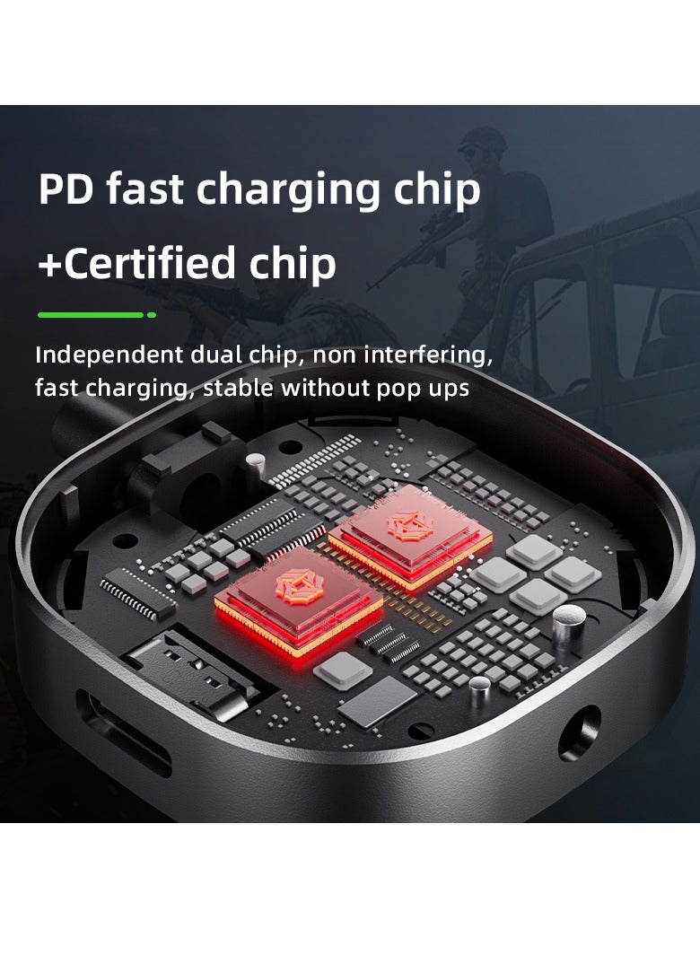 piva PIVA G2L PRO 2 in 1 Lightning iPhone Connector with Dual Charging and Headphone Type-C Ports to Work at the Same Time  - Image 5