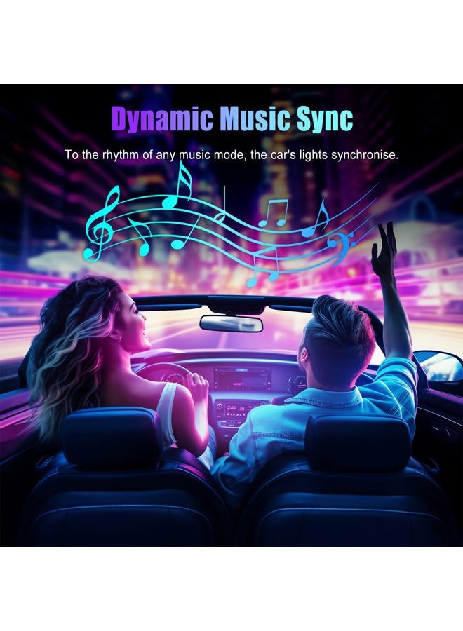 Honalia Smart LED Interior Light for Car with App Control Music Sync Color Changing RGB Light Bar for Inside Car Decoration Multicolor Neon Hard Light Bar with USB Port for Women Men Friends DC 5V - Image 5