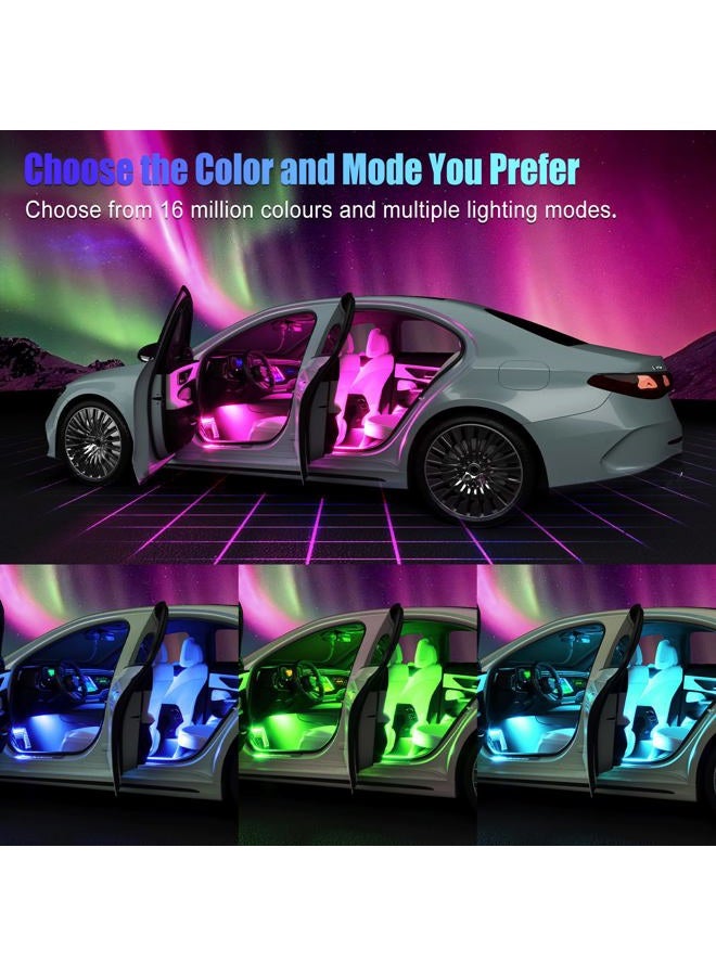 Honalia Smart LED Interior Light for Car with App Control Music Sync Color Changing RGB Light Bar for Inside Car Decoration Multicolor Neon Hard Light Bar with USB Port for Women Men Friends DC 5V - Image 2