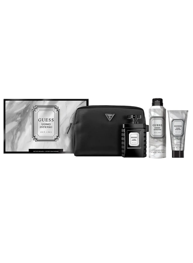 Uomo Intenso Giftset - EDP 100ml + Showergel 100ml + Body Spray 226ml+ Pouch