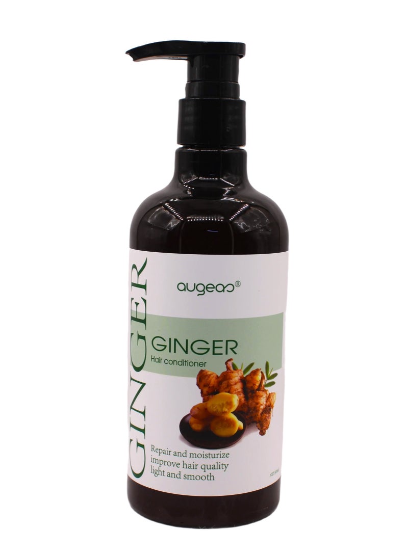 Augeas Ginger Hair Conditioner, 500ml, Repair and Moisturize, Light and Smooth - Image 1