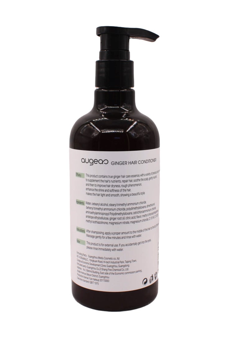 Augeas Ginger Hair Conditioner, 500ml, Repair and Moisturize, Light and Smooth - Image 2
