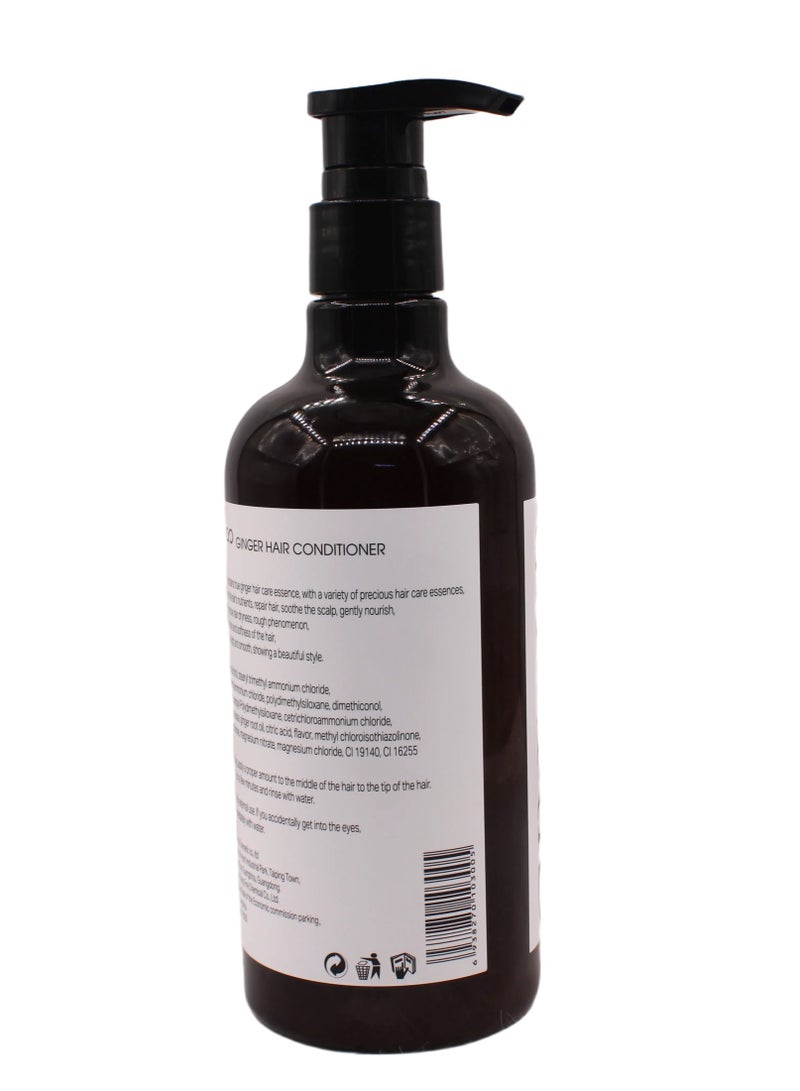 Augeas Ginger Hair Conditioner, 500ml, Repair and Moisturize, Light and Smooth - Image 3